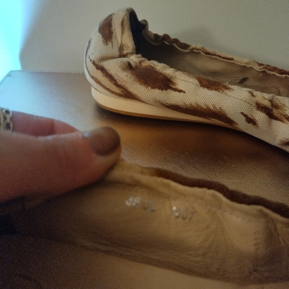 Dior flats fabric material with CD silver hardware size 36 - Picture 9 of 10